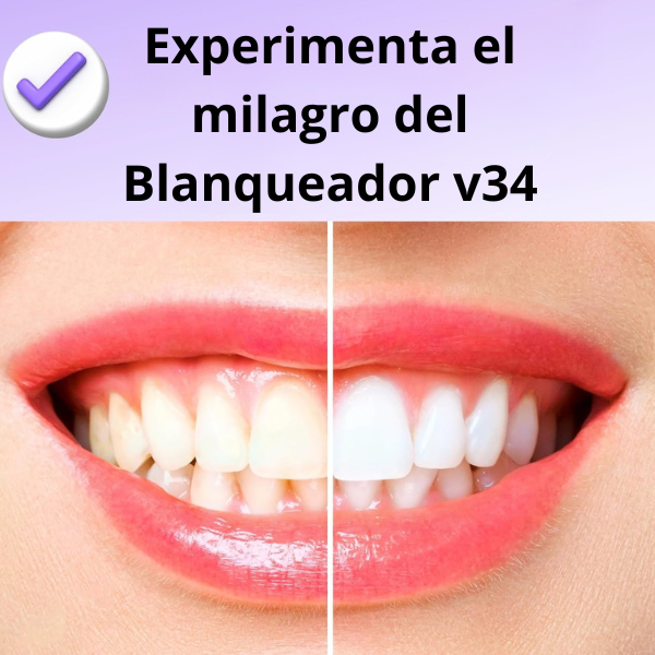 Blanqueador Dental V34: Sonrisa Blanca y Radiante en 7 días